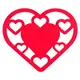 Подставка под горячее Gipfel Amour GP-0296 20х17х0,5 см красная