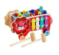 Игровой центр 4FUN Game Club Wood Лев, ксилофон, магнитная рыбалка. Multicolor (133227)