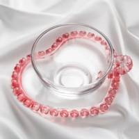 Чашка з блюдцем для чаю OLens Рожеве серце 01-039 200 мл