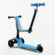 Самокат-велобег 3в1 Best Scooter колеса PU со светом, сидение, родительская ручка. Blue (106697)
