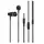 Навушники з мікрофоном Biva HF-08 Wirred earphones Black