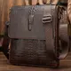 Сумка с тиснением под кожу крокодила Vintage 20039 Коричневая