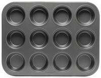 Форма для выпечки маффинов с силиконовыми формочками Holmer Sweet Cake BM-0812-RSG 35х26.5х3 см серая