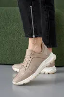 Жіночі кросівки шкіряні весняно-осінні бежеві Udg 2432/1125К 41