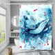 Шторка для ванны из полиэстера водонепроницаемая Bathlux 180x180 см с кольцами, занавеска для ванной комнаты