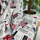 Ткань декоративная хлопок Америка, Газета