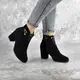 Ботильоны женские Fashion Bluebeard 2339 37 размер 24 см Черный