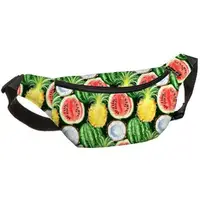 Сумка-бананка Bumbag унисекс на пояс и через плечо Фрукты 27x16 см