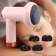 Массажер антицеллюлитный для тела рук и ног 4 насадки 6 скоростей Deep Rolling Massager. Цвет: розовый