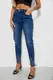 Джинсы женские однотонные Skinny, цвет синий, 244R7217