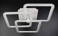 Люстра світлодіодна стельова LED світильник для квартири на стелю лед з пультом 25982 Білий 14х55х55 см.