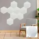 Декоративный самоклеящийся шестиугольник 3D белый 200x230мм 1104