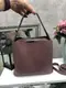 Коричневая шоколад - натуральный замш - сумка Lady Bags на три отделения с двумя съемными ремнями 0267-1