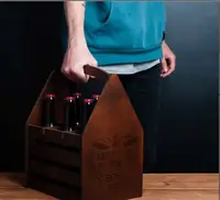 Ящик для пива "Beer time for boss", Тонированное дерево, английский