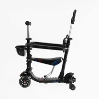 Самокат 5 в 1 Best Scooter, PU колеса з підсвічуванням. Black (163315)