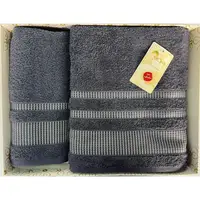 Набір рушників Arya Жаккард Hera A107317-Dark Blue 2 темно-блакитний предмет