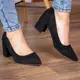 Туфли женские на каблуке Fashion Romeo 2393 40 размер 25,5 см Черный