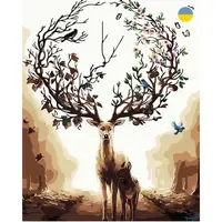 Картина по номерам "Цветущий олень" 40x50 см