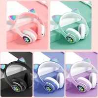 Бездротові MP3 Навушники Котячі вушка з підсвічуванням Cat Ear STN-28