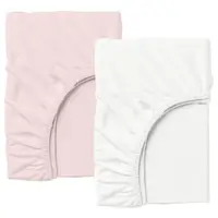 Набор простыни на резинке 180х200х30 WHITE/PUDRA