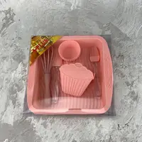 Набір силіконовий для випічки A-Plus AP-1951-Light-Pink 11 предметів