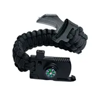 Браслет із паракорду для виживання Paracord Туреччина 7317 чорний