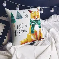 Подушка c принтом габардиновая Let it snow 40x40 (4P_19NG013)