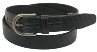 Мужской кожаный ремень под брюки Skipper 1030-33 черный 3,3 см