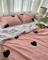 Постільна білизна євро Dushka Home Полікотон 20634 200х220 см