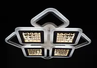 Люстра світлодіодна стельова LED світильник для квартири на стелю лед з пультом 26119 Білий 11х54х62 см.