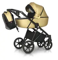 Коляски 2 в 1 Verdi Makan black 03, new gold, золотий