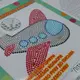 Картина по номерам, с ватными палочками "Точечное творчество. Самолет" (25х25 см)