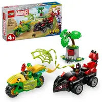 Конструктор LEGO Marvel Павук та його неймовірні друзі Гонки на електромобілях з динозаврами 124 деталі (11198)