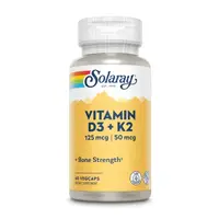 Витамины и минералы Solaray Vitamin D3 + K2 Soy Free, 60 вегакапсул