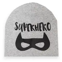 Шапка детская для мальчика GABBI Superhero Серый размер  54-56 (70022)
