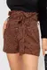 Шорты женские шифоновые, цвет коричнево-черный, 244R079