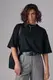 Базовая однотонная футболка oversize - черный цвет, S