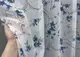 Готовая тюль (3х2,7м.) батист, коллекция "Flora". Цвет белый с сине-коричневым принтом. Код 1533т 42-0444