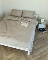 Постільна білизна євро Dushka Home Сатин Люкс 20906 200х220 см світло-сірий