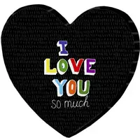 Подушка сердце 3D I love you so much 40х40х7,5 см (3DPS_WOL046)