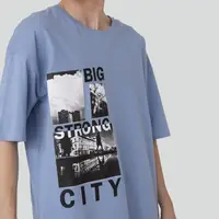 Футболка чоловіча GBI "City" оверсайз лонг Синій р.S/М (14039)