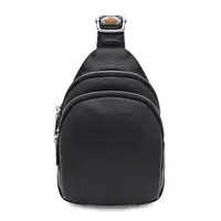 Женский кожаный рюкзак через плечо Borsa Leather K15-606bl-black