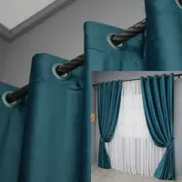 Комплект (2шт. 1,5х2,8м.) штор на люверсах из ткани бархат. Цвет мурена. Код 1662ш 37-0223