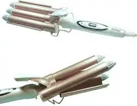Плойка три хвилі для волосся GEEMY GM-1988-25 • Потрійна плойка хвиля 25 мм для локонів та укладки