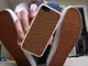 Силиконовый чехол для iPhone SE 2022 / 2020 / 8 / 7 - Vans Подошва, Коричневый+Белый