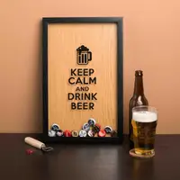Рамка-копилка для пивных крышек "Keep calm and drink beer"
