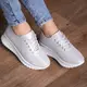 Кроссовки женские Fashion Eaton 2864 41 размер 26 см Серебристый