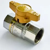 Кран кульовий для газу SANTAN PREMIUM 602, 3/4 \" внутрішній-внутрішній, жовтий метелик
