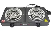 Электроплита кухонная настольная Domotec MS 5802 бытовая на 2 конфорки спиральная
