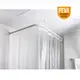 Штора для душа Tatkraft Chrystal 3D эффект с кольцами 12 шт 180X180 см 18129
